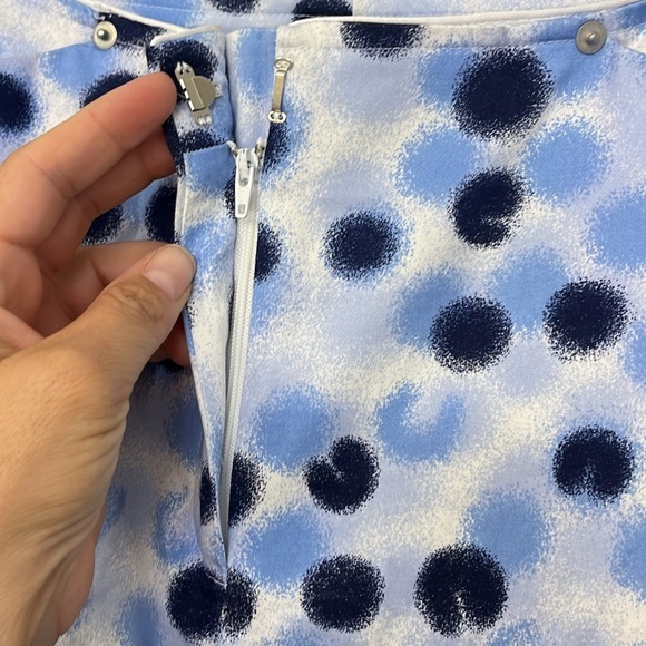 Willi Smith• NWT, Fun Spotted Blue White Wide Leg Pants, Size 8P - Picture 6 of 12